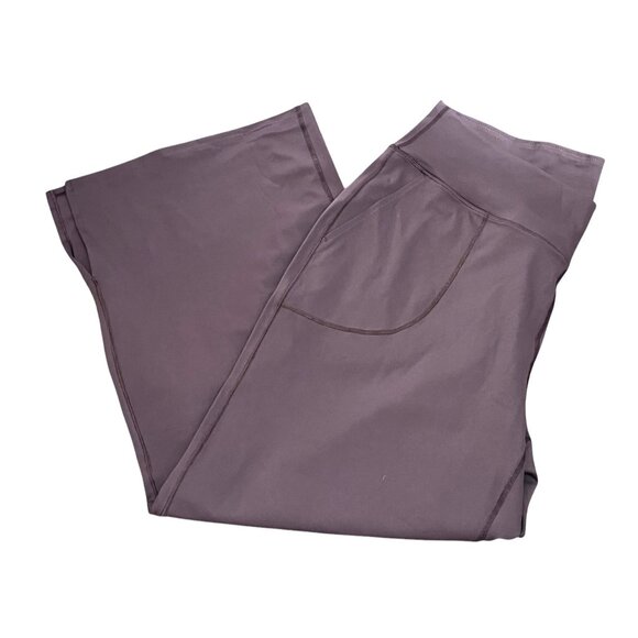 Halara Crossover Pocket Split Hem Yoga Pants Plus Sz 3X Black Wide Leg Yoga Pant - Picture 4 of 7